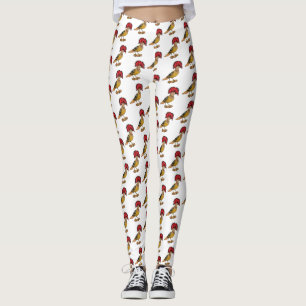 Leggings Ilustracion personalizado de aves Royal flycatcher