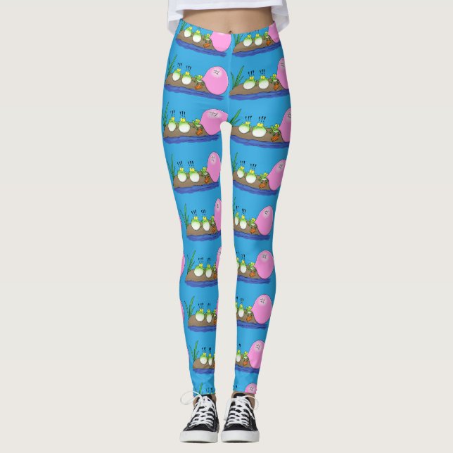 Leggings Ilustracion personalizado de bblegum de ranas grac (Anverso)