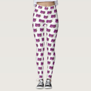 Leggings Ilustracion personalizado de berenjenas