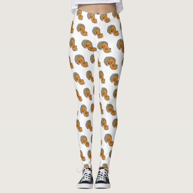 Leggings Ilustracion personalizado de calabaza (Anverso)