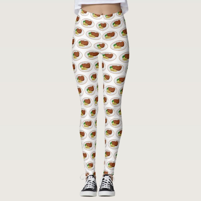 Leggings Ilustracion personalizado de carne (Anverso)