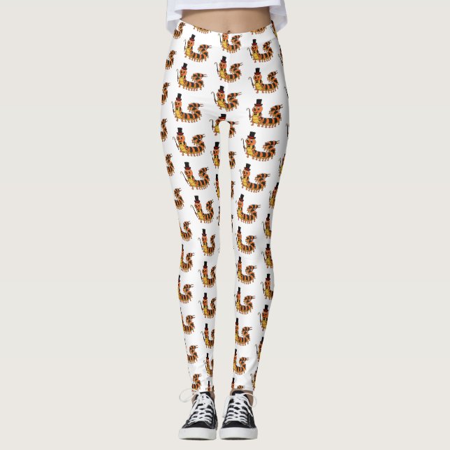 Leggings Ilustracion personalizado de centipede gracioso (Anverso)