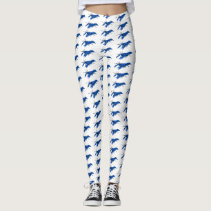Leggings Ilustracion personalizado de cigalas de marrón azu