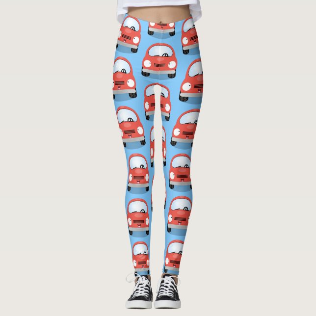 Leggings Ilustracion personalizado de coches Cute kawaii (Anverso)