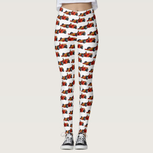 Leggings Ilustracion personalizado de coches de carreras de