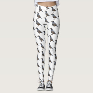 Leggings Ilustracion personalizado de codorniz de Californi