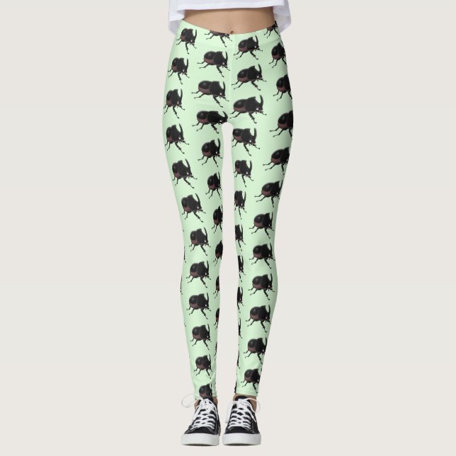 Leggings Ilustracion personalizado de escarabajo rinoceront (Anverso)