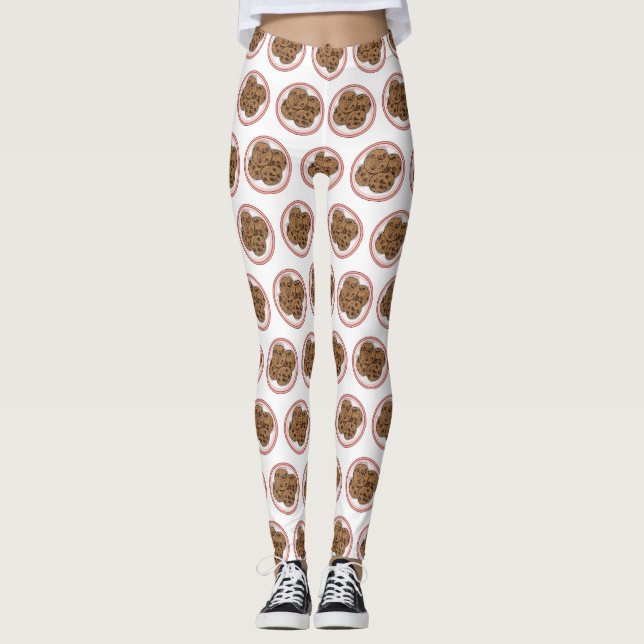 Leggings Ilustracion personalizado de galletas de chocolate (Anverso)