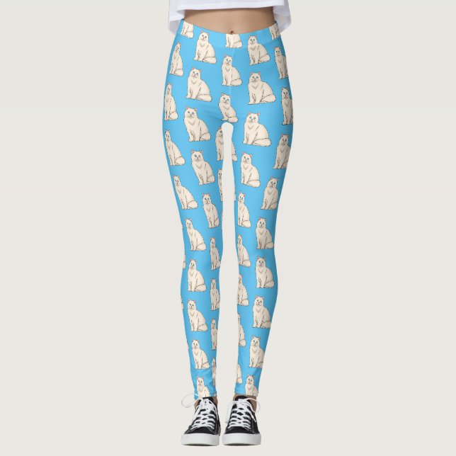 Leggings Ilustracion personalizado de gato persa (Anverso)