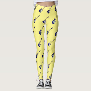 Leggings Ilustracion personalizado de guitarra eléctrica