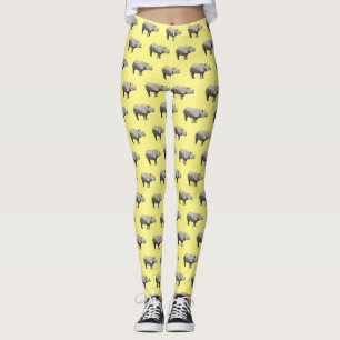 Leggings Ilustracion personalizado de Javan rhinoceros