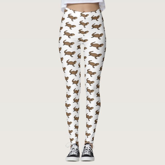 Leggings Ilustracion personalizado de lagarto de Armadillo (Anverso)