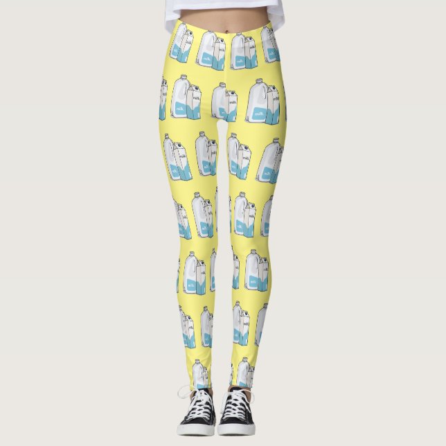 Leggings Ilustracion personalizado de leche (Anverso)