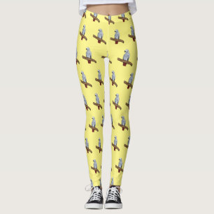 Leggings Ilustracion personalizado de loro gris africano