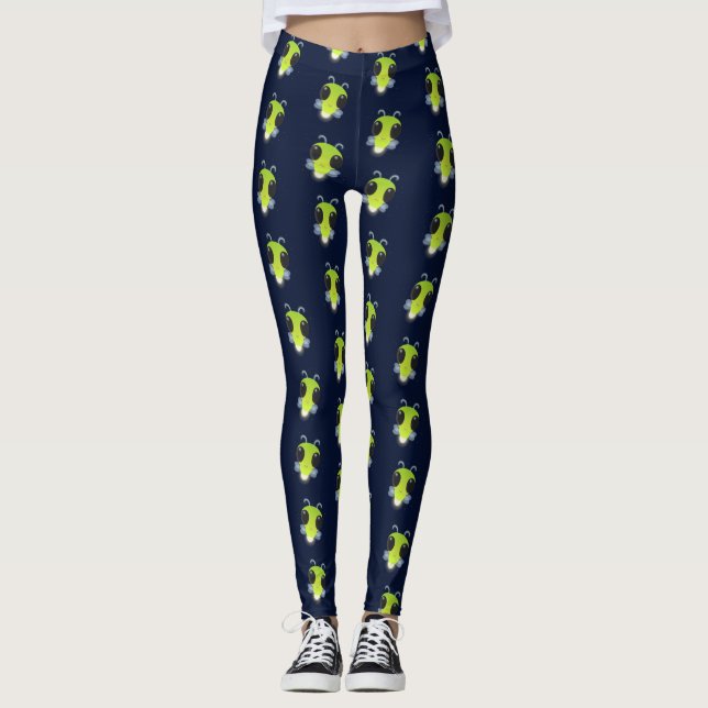 Leggings Ilustracion personalizado de luciérnaga con brillo (Anverso)