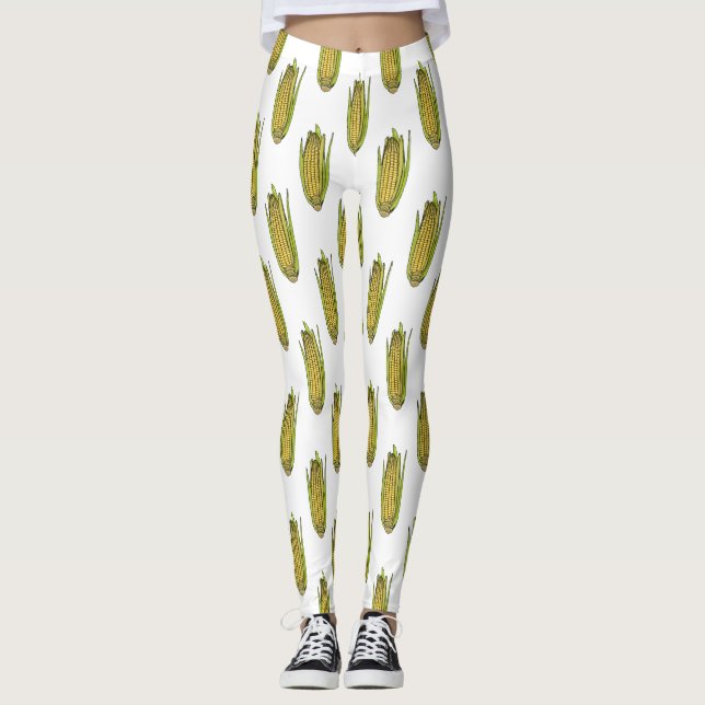 Leggings Ilustracion personalizado de maíz (Anverso)