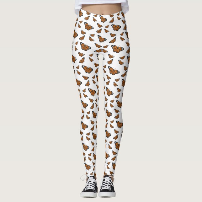 Leggings Ilustracion personalizado de mariposa monarca (Anverso)