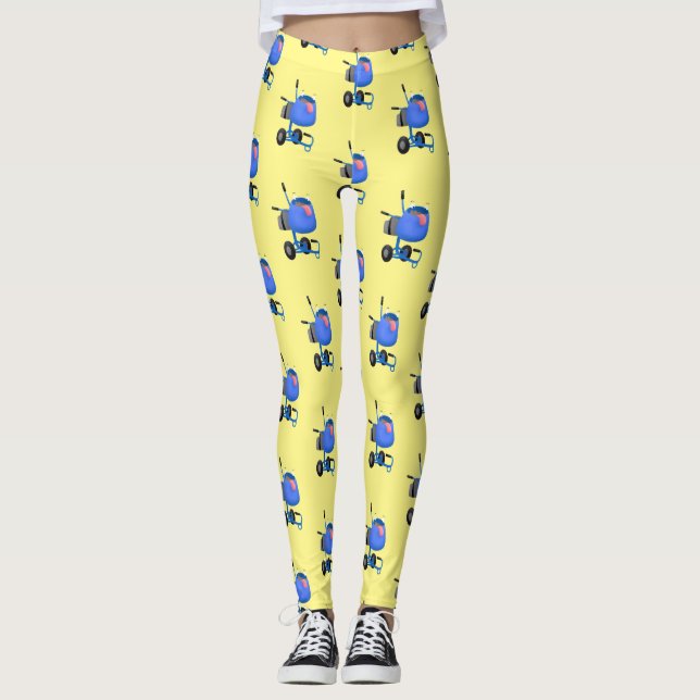 Leggings Ilustracion personalizado de mezclador de cemento  (Anverso)