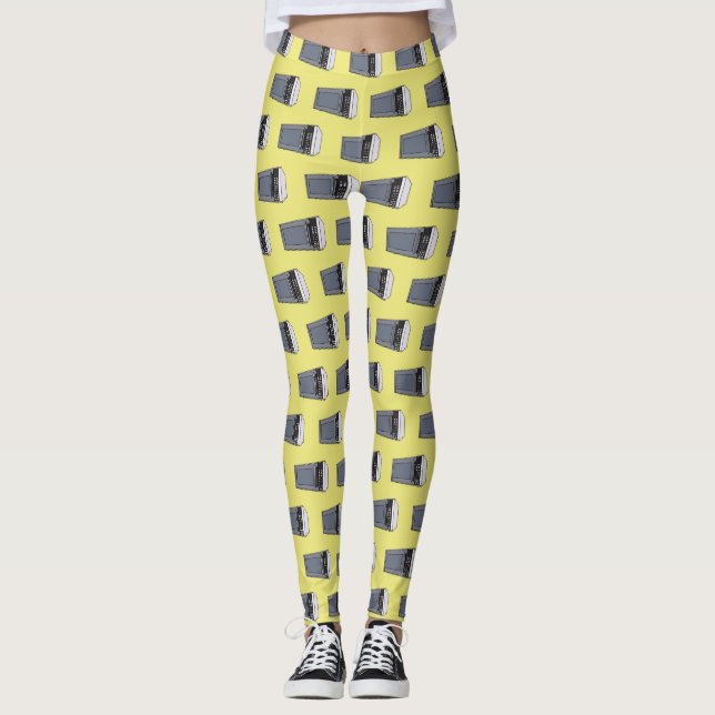 Leggings Ilustracion personalizado de microondas (Anverso)