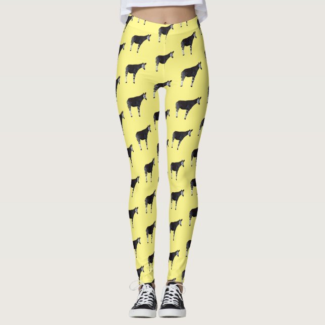 Leggings Ilustracion personalizado de Okapi (Anverso)