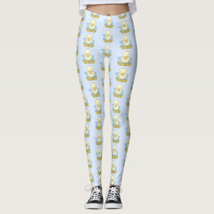 Leggings Ilustracion personalizado de pato amarillo