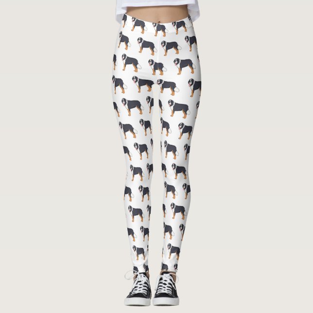 Leggings Ilustracion personalizado de perro de montaña de B (Anverso)