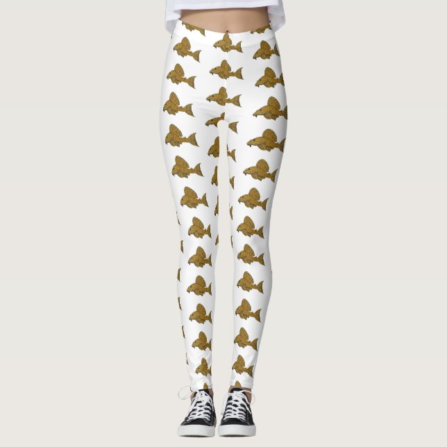 Leggings Ilustracion personalizado de pescado Pleco (Anverso)