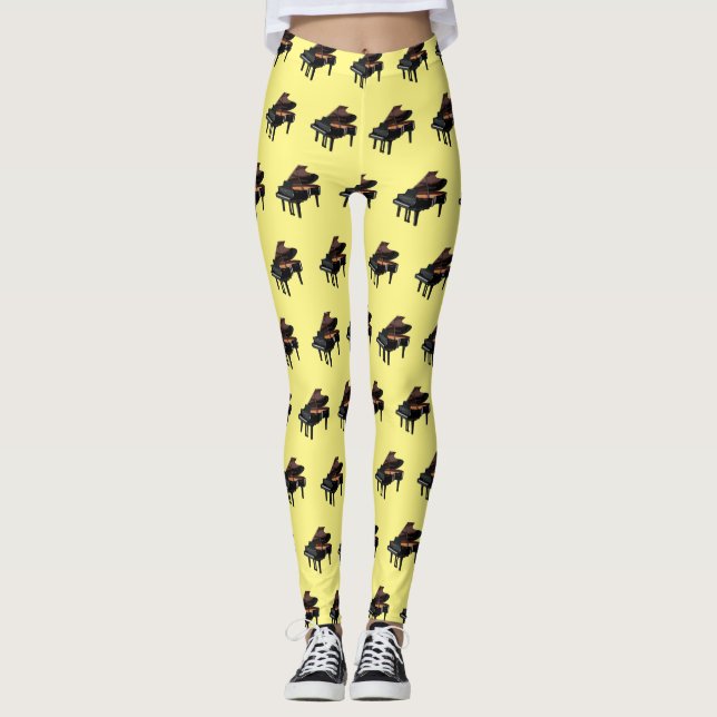 Leggings Ilustracion personalizado de piano (Anverso)