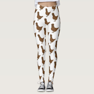 Leggings Ilustracion personalizado de pollo polaco Chamois