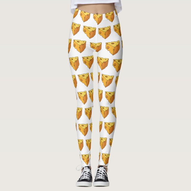 Leggings Ilustracion personalizado de queso (Anverso)