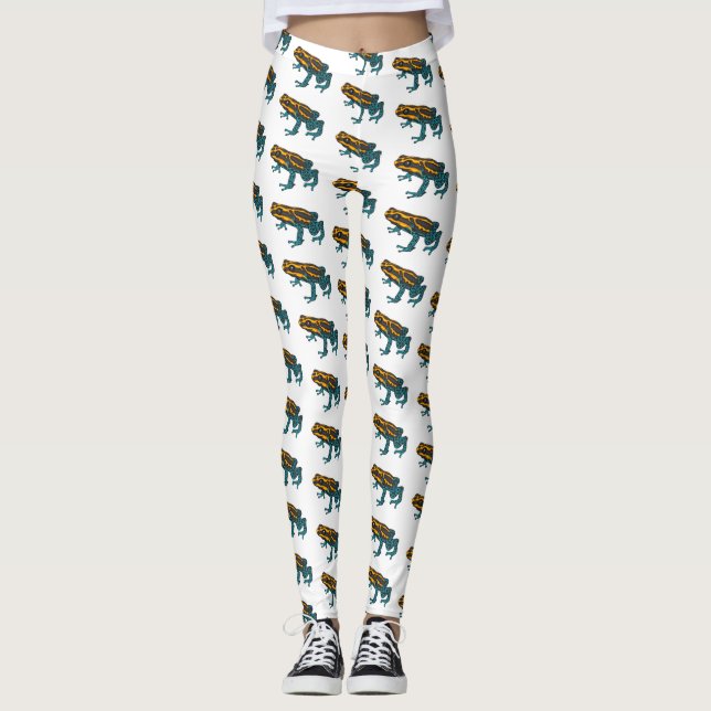 Leggings Ilustracion personalizado de rana darda venenosa (Anverso)