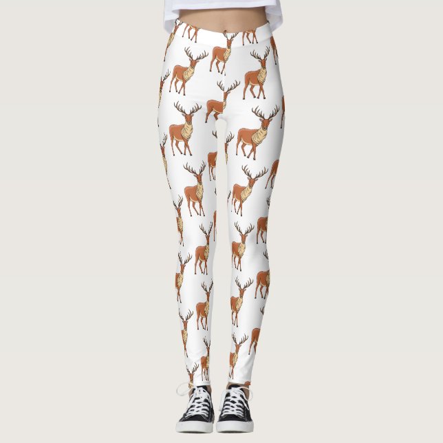 Leggings Ilustracion personalizado de renos (Anverso)