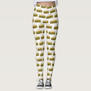 Leggings Ilustracion personalizado de sándwich