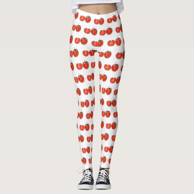 Leggings Ilustracion personalizado de tomate (Anverso)
