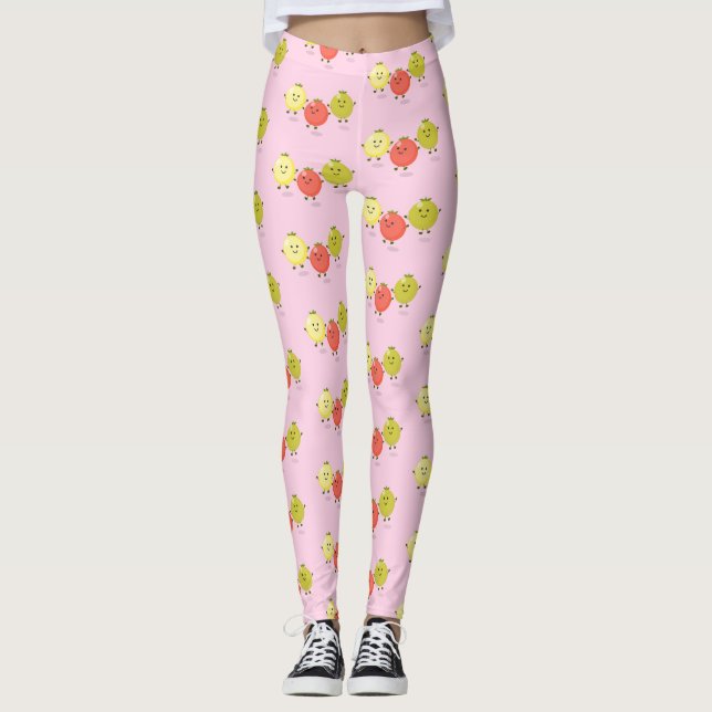 Leggings Ilustracion personalizado de tomates de cerezo (Anverso)