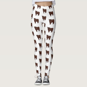 Leggings Ilustracion personalizado de vaca de Highland