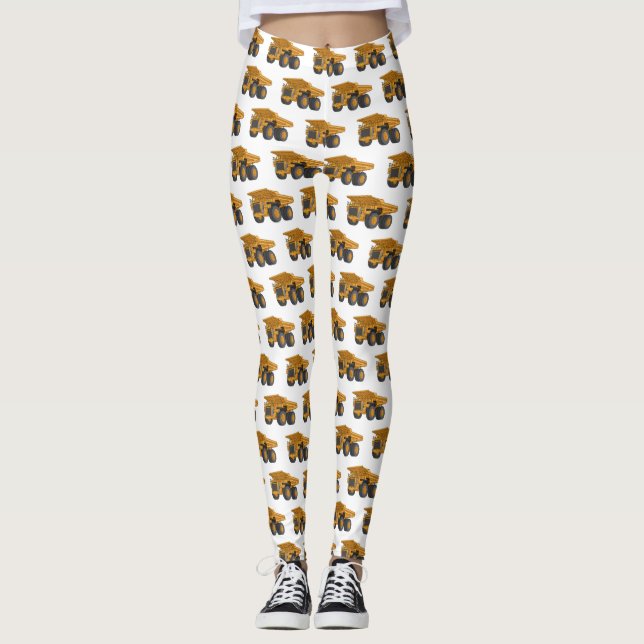 Leggings Ilustracion personalizado del camión de altura (Anverso)