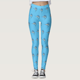 Leggings Ilustracion personalizado divertido de pez espada