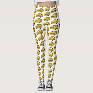 Leggings Ilustracion personalizado divertido de taxi amaril