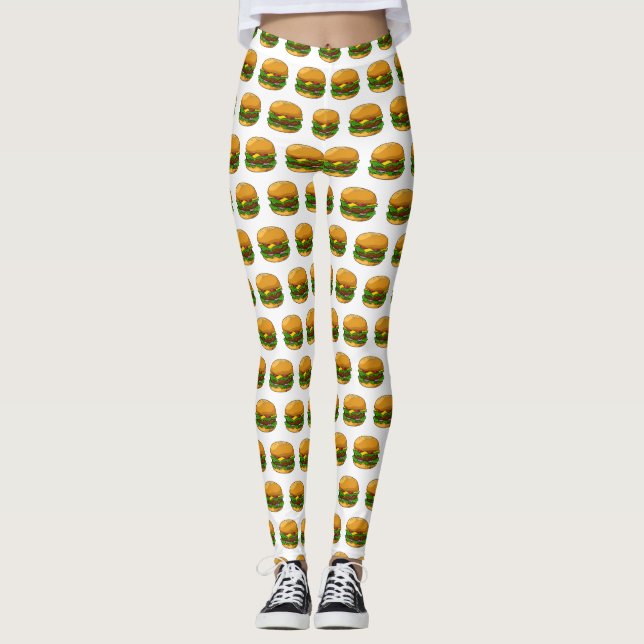 Leggings Ilustracion personalizado Hamburger (Anverso)