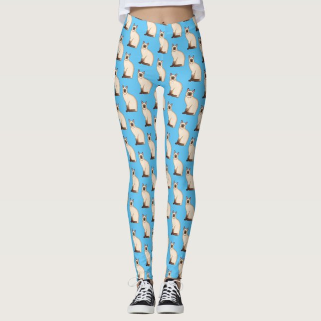 Leggings Ilustracion personalizado siamés (Anverso)