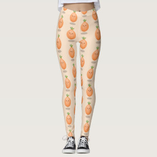Leggings Ilustracion personalizado verde de cebolla marrón
