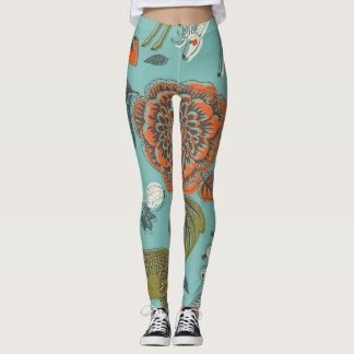 Leggings Ilustracion sin problemas en el jardín de verano.