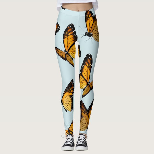 Leggings Ilustracion Vintage de las mariposas monarcas colo (Anverso)