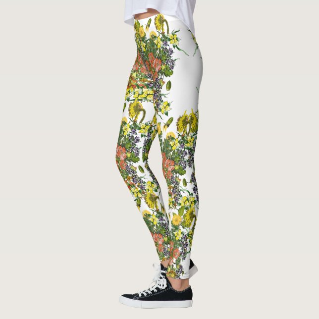 Leggings Ilustraciones de flores (Izquierda)