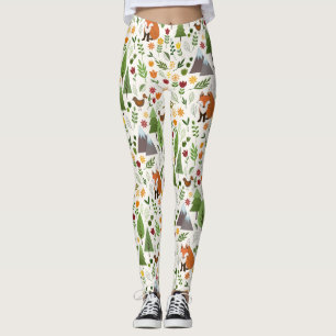 Leggings Ilustraciones escandinavos del estilo en el modelo