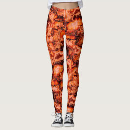 Leggings Imagen abstracta de mosaico tallado en tonos grise