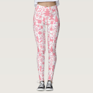 Leggings Imágenes de Navidades en rosa