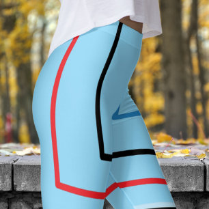 Leggings Impresión abstracta azul del bebé negrita