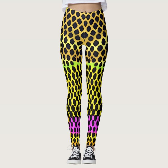Leggings Impresión abstracta de color "Vibrant Wilderness" (Anverso)